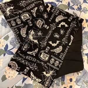 Black and White Halloween Table Runner